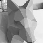 Papercraft - Ein Origami Fuchskopf aus Papier für deine Wand
